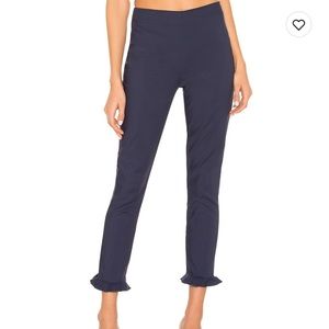 Superdown Josephine Ruffle Pants in Navy
